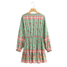 Load image into Gallery viewer, Mini Dress, Boho Sundress,Floral print
