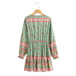 Mini Dress, Boho Sundress,Floral print