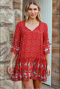 Mini Dress, Boho Sundress,Bohemian Cover up