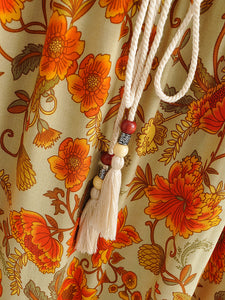 Maxi Dress, Boho Sundress,Floral print