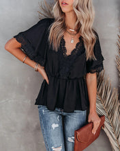 Load image into Gallery viewer, Solid Lace,Boho Blouse , Bohemian Shirts
