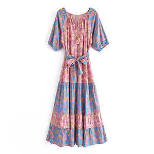 Floral Print ,Bohemian Maxi Dress,Boho Sundress