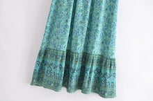 Load image into Gallery viewer, Camel Floral Print,Bohemian skirt ,Boho Maxi Skirt
