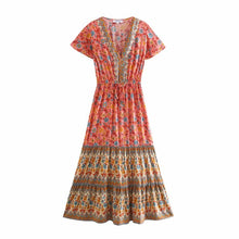 Load image into Gallery viewer, Boho Dress ,Floral Print ,Maxi Dress
