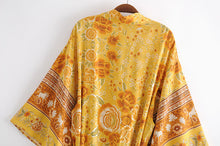 Load image into Gallery viewer, Floral Print, bohemian kimono,Boho Maxi robe
