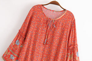 Mini Dress, Boho Sundress,Bohemian Cover up