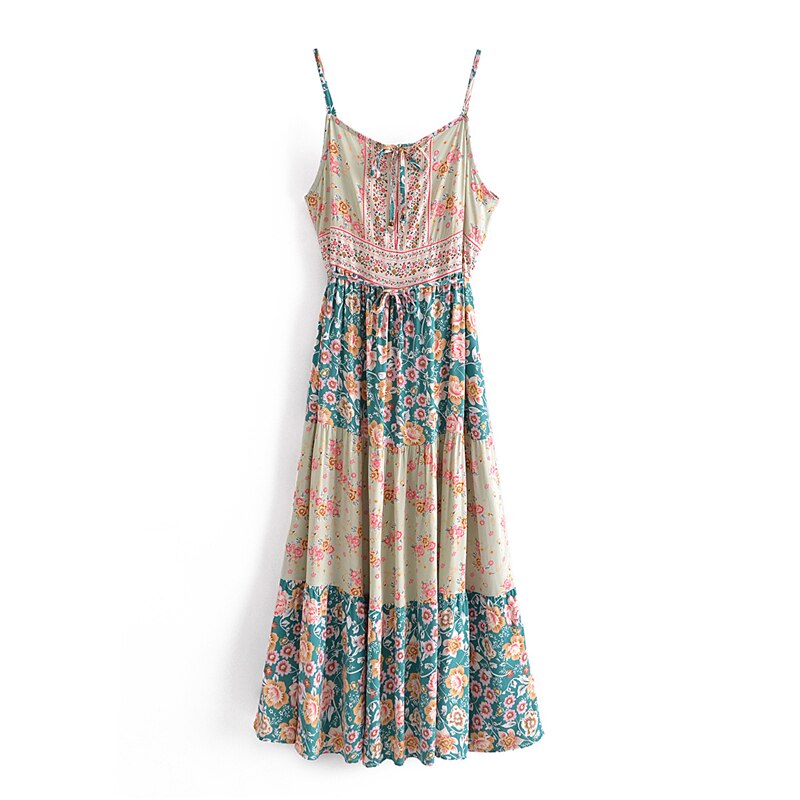 Floral Print, Bohemian Dress,Boho Maxi Dress