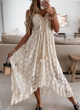 Load image into Gallery viewer, Lace Tassel ,Bohemian Maxi Dress,Boho Sundress
