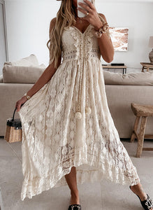Lace Tassel ,Bohemian Maxi Dress,Boho Sundress
