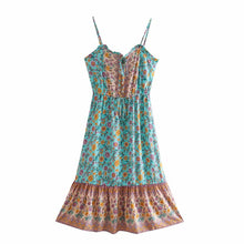 Load image into Gallery viewer, Boho Dress,Strap Sundress,Beach Midi Dress
