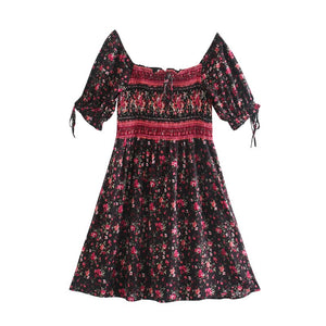 Mini Dress, Boho Sundress,Floral print