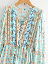 Load image into Gallery viewer, Floral Print,Bohemian Maxi Sundress,Boho Dress
