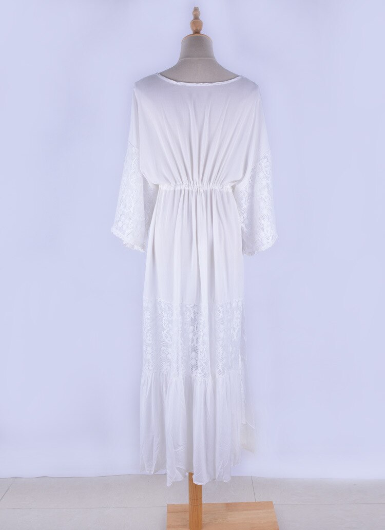 White Lace Cotton Bohemian Maxi Dress ,Boho Sundress Boho Queens White Lace Cotton Bohemian Maxi Dress ,Boho Sundress Boho Queens