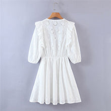 Load image into Gallery viewer, White lace,Bohemian mini dress,Boho dress
