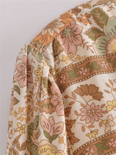 Load image into Gallery viewer, Kahaki Floral Print,Bohemian Maxi Dress,Boho Dress
