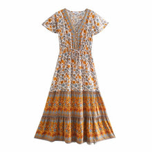 Load image into Gallery viewer, Boho Dress ,Floral Print ,Maxi Dress
