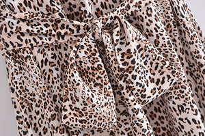 Leopard print ,Bohemian maxi dress, Boho sundress