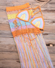 Load image into Gallery viewer, Hollow colorful,Bikini Swimsuit ,Biquini Swim Beachwear
