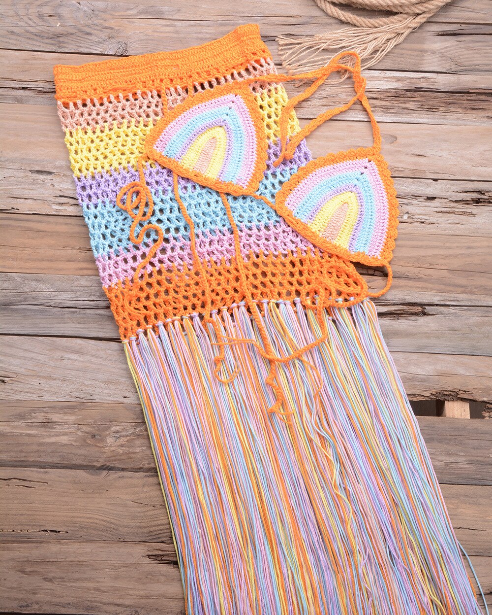 Hollow colorful,Bikini Swimsuit ,Biquini Swim Beachwear