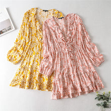 Load image into Gallery viewer, Mini Dress, Boho Sundress,Floral print
