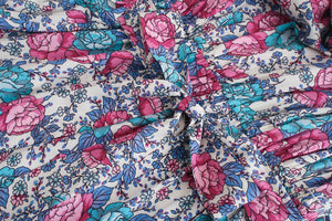 Floral Print ,Bohemian Mini Dress, Boho Sundress