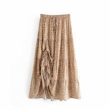Load image into Gallery viewer, Boho Skirt, Maxi Skirt,Leopard Wild Flower
