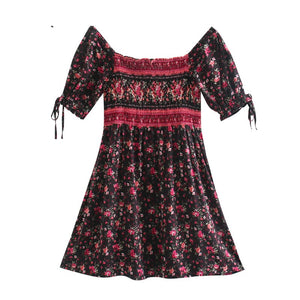 Mini Dress, Boho Sundress,Floral print