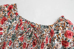 Boho Dress,Off Shoulder Sundress,Beach Midi Dress