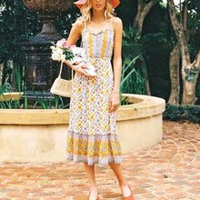 Load image into Gallery viewer, Boho Dress,Strap Sundress,Beach Midi Dress
