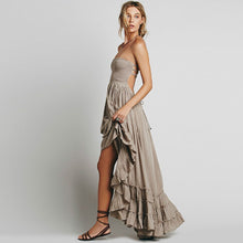 Load image into Gallery viewer, Backless Bohemian Maxi Dress, Boho Strapless Dress
