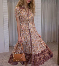 Load image into Gallery viewer, Floral Print , Bohemian Sundress,Boho Maxi Dress
