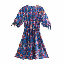 Load image into Gallery viewer, Mini Dress, Boho Dress, Sundress,Rose Print
