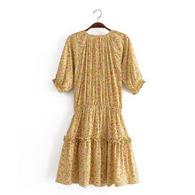 Load image into Gallery viewer, Floral print , Bohemian  dress , Boho mini vestidos
