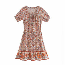 Load image into Gallery viewer, Mini Dress, Boho Sundress,Floral print

