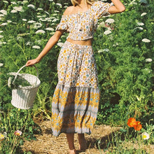 Load image into Gallery viewer, Boho Skirt, Maxi Skirt, Wild Flower
