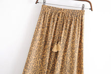 Load image into Gallery viewer, Leopard Floral print ,Boho Maxi Skirt
