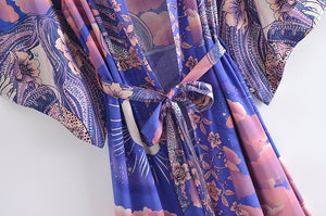 Star and Moon,Bohemian kimono,Boho Cover-ups