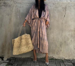 Floral print,Bohemian maxi dress,Boho kimono