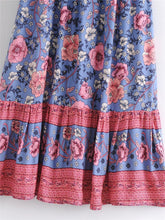 Load image into Gallery viewer, Floral print ,Boho midi dress, Boho sundress
