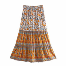 Load image into Gallery viewer, Boho Skirt, Maxi Skirt, Wild Flower
