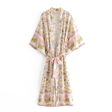 Load image into Gallery viewer, Boho Kimono,Gypsy Floral ,Bohemian Robe
