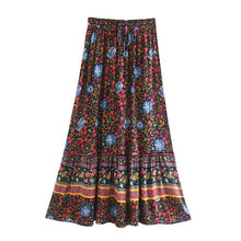 Load image into Gallery viewer, Boho Skirt, Maxi Skirt, Wild Flower
