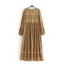 Load image into Gallery viewer, Maxi Dress, Boho Sundress,Leopard Print
