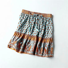 Load image into Gallery viewer, Boho Skirt, Mini Skirt, Wild Flower
