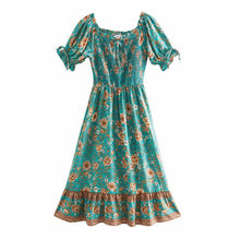 Load image into Gallery viewer, Boho Dress,Off Shoulder Sundress,Beach Midi Dress
