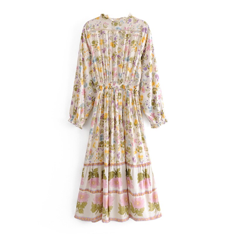 Lace-up Tassel, Boho Maxi Dress, Vintage Sundress