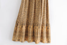 Load image into Gallery viewer, Leopard Floral print ,Boho Maxi Skirt

