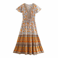 Load image into Gallery viewer, Boho Dress ,Floral Print ,Maxi Dress
