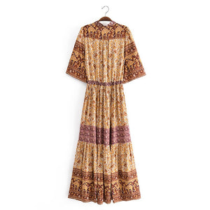 Floral Print , Bohemian Sundress,Boho Maxi Dress