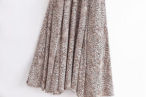 Leopard print ,Bohemian maxi dress, Boho sundress
